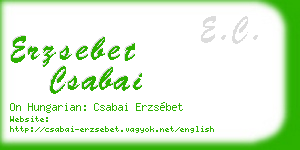 erzsebet csabai business card