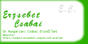 erzsebet csabai business card